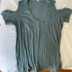 Lanston athletic t-shirt with shoulder cutouts